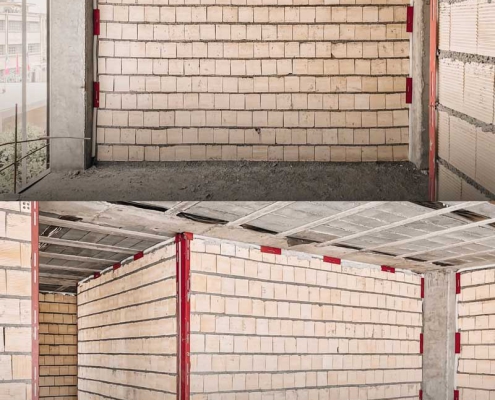 ترکیب ناودانی منقطع با وال پست